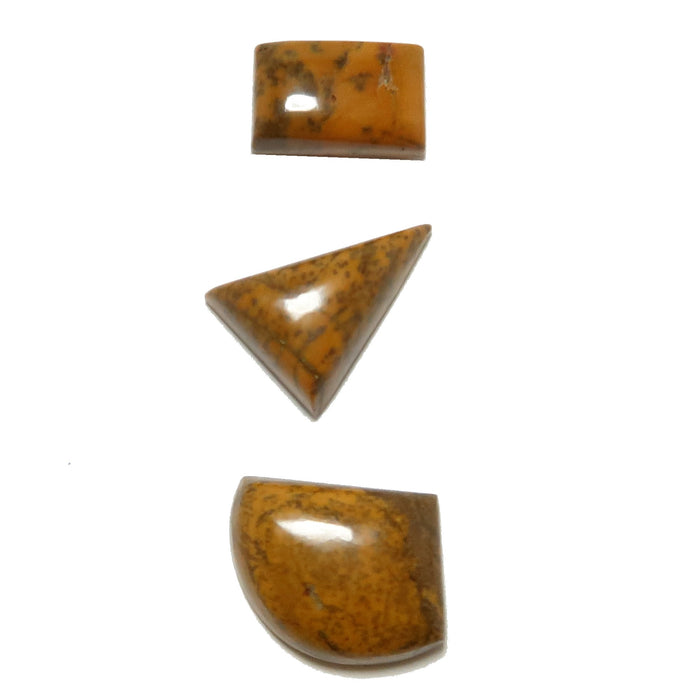 Yellow Jasper Grid Crystal Set of 3 Life Layout Gems