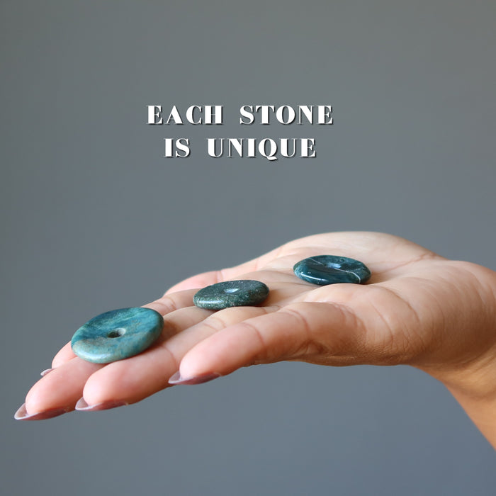 Green Jasper Gemstone Donut Grounding Stone
