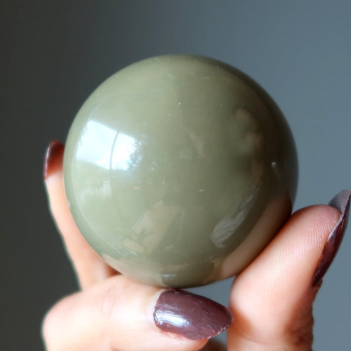 green jasper sphere
