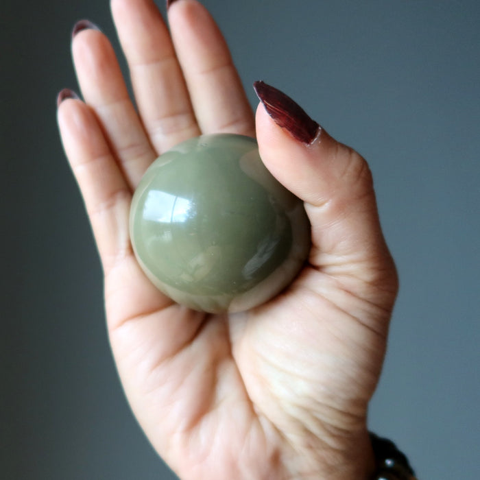 green jasper sphere