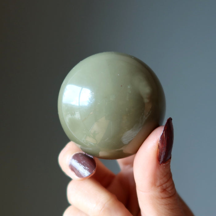 green jasper sphere
