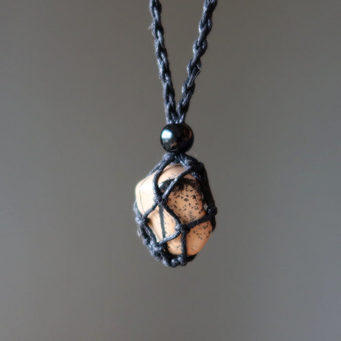 Ivory Jasper Necklace Feel Good Crystal Macrame