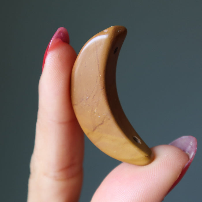 brown jasper moon amulet