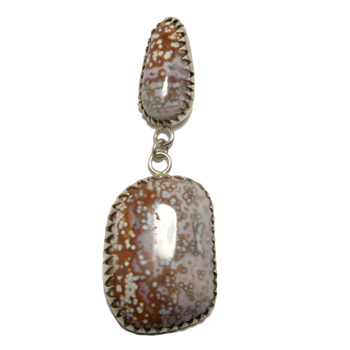 ocean jasper sterling silver dangle pendant