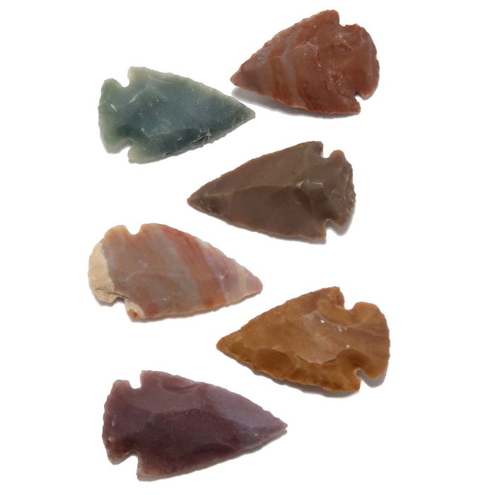 6  jasper arrowhead stone