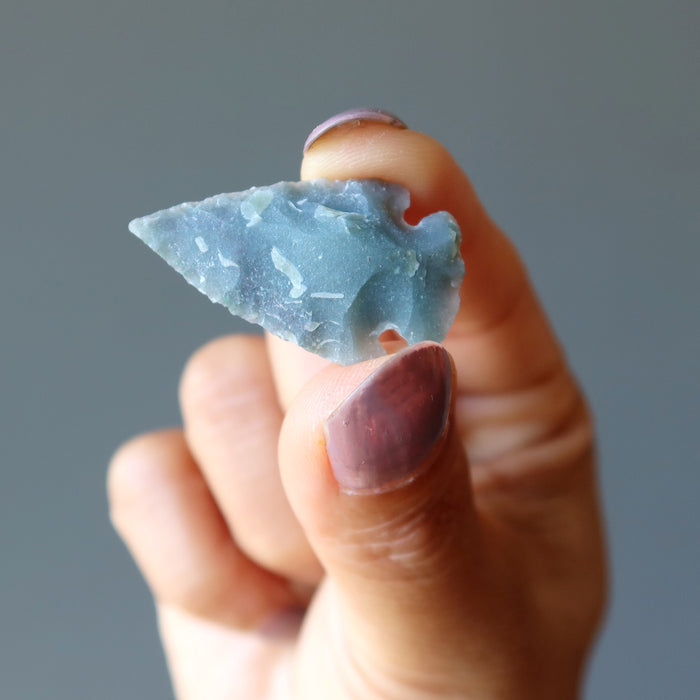 green  jasper arrowhead stone