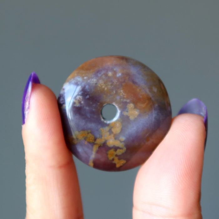 Jasper Gemstone Donut Bundle of 19 Red Brown Stand Focal Pendant