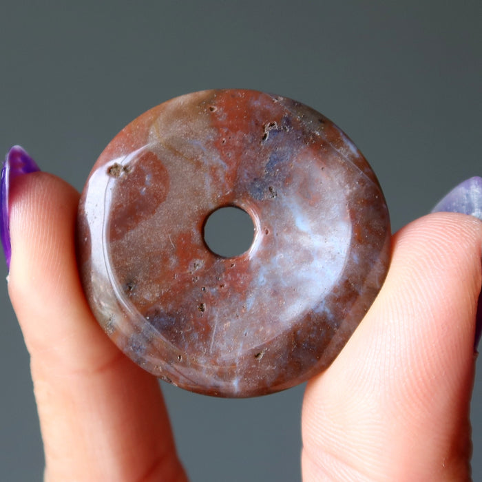 Red Jasper Gemstone Donut Motivation Stone