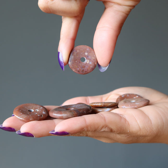 Red Jasper Gemstone Donut Motivation Stone