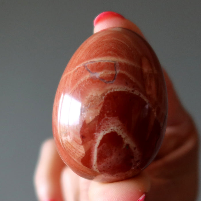 Red Jasper Egg Pair Natural Kundalini Spiritual Stone