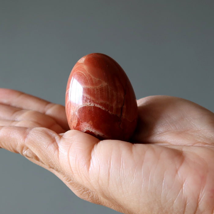 Red Jasper Egg Pair Natural Kundalini Spiritual Stone