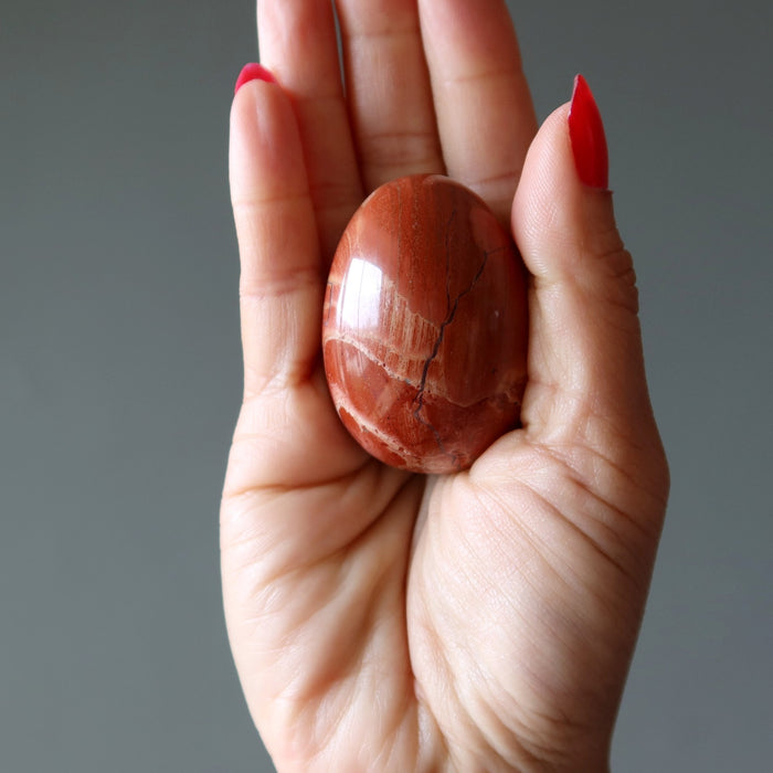 Red Jasper Egg Pair Natural Kundalini Spiritual Stone