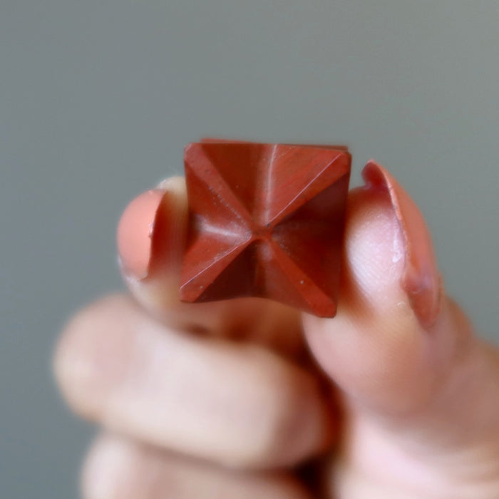 Red Jasper Merkaba Sacred Star Meditation Stone