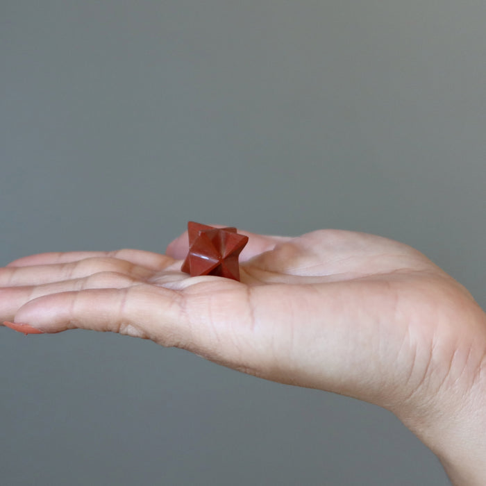 Red Jasper Merkaba Sacred Star Meditation Stone