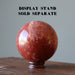 red jasper chalcedony sphere on ball stand