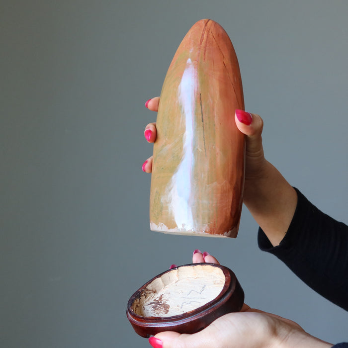 Red Jasper Showpiece Vibrant Standing Stone 9-10 Inch