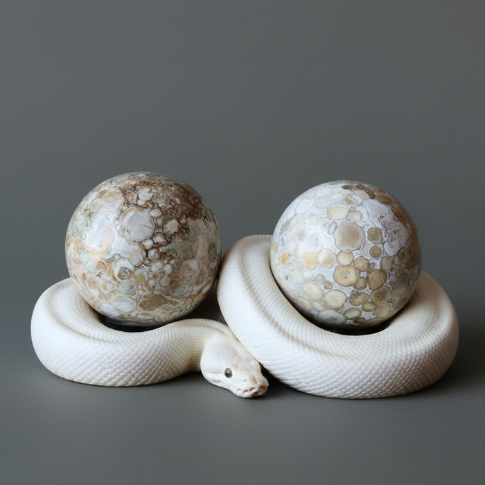 Snake Jasper Sphere Immortal Soul Crystal Ball