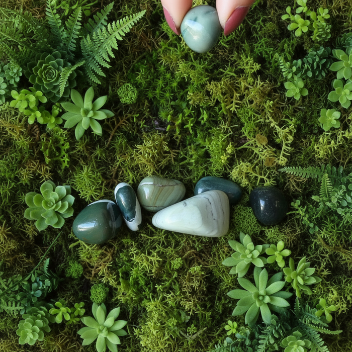 Green Jasper Tumbled Stone Thriving Crystal