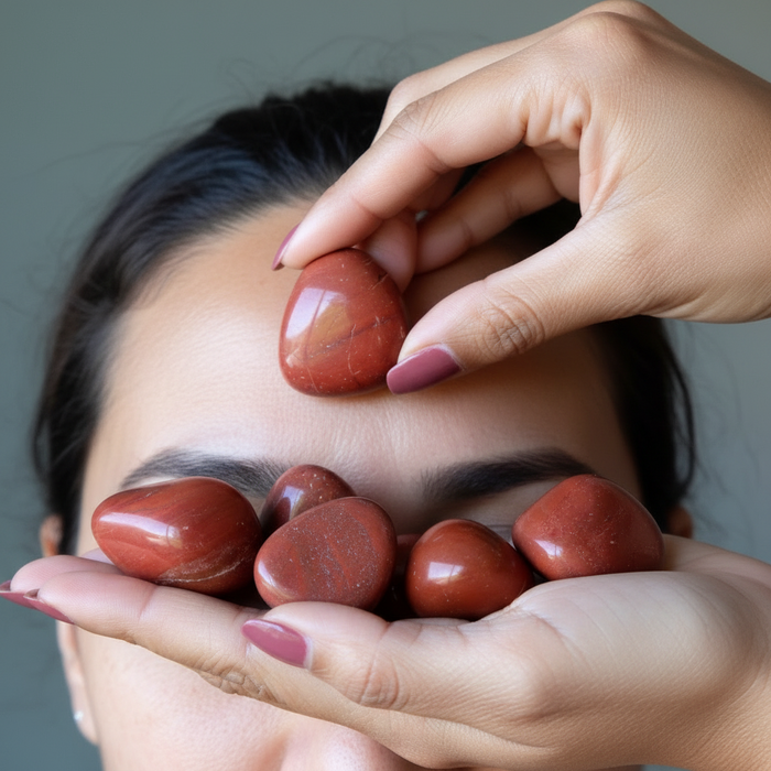 Red Jasper Tumbled Stone Solar Eclipse Crystal