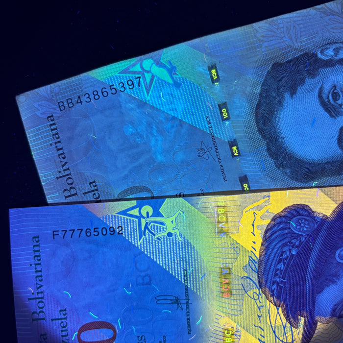 Venezuela Banknote Lot 100 Bolivares 2015 2018 Spider Monkey Birds UV Verified