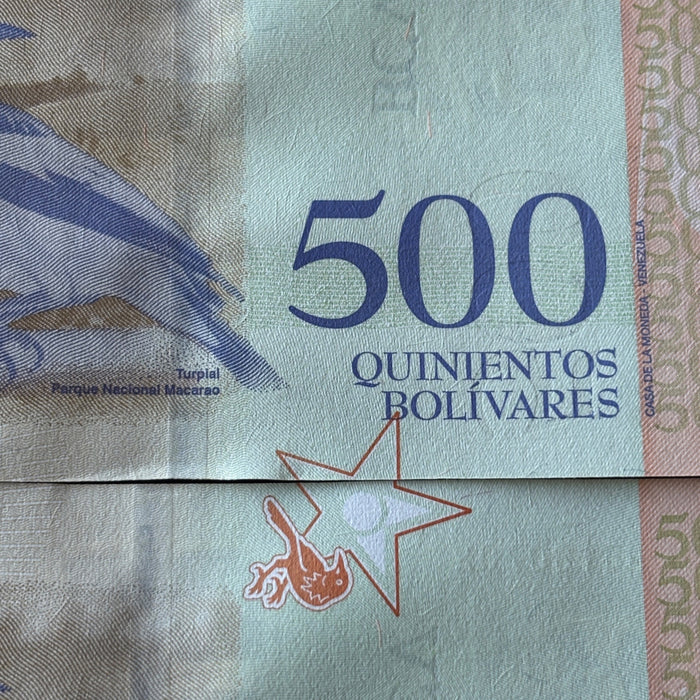 Consecutive Banknote Lot Venezuela 500 Bolivares Sequential Pair UV Verified