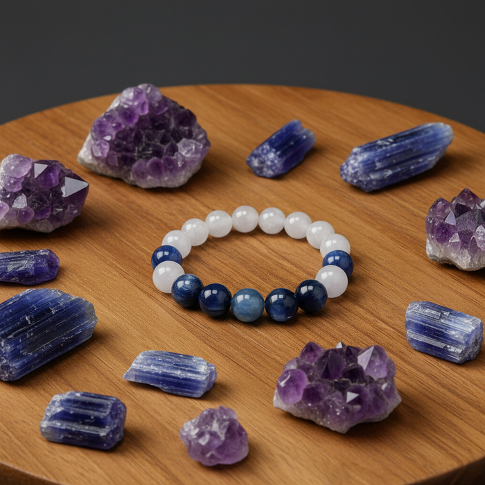 Kyanite Bracelet Lavender Amethyst Lovely Soul