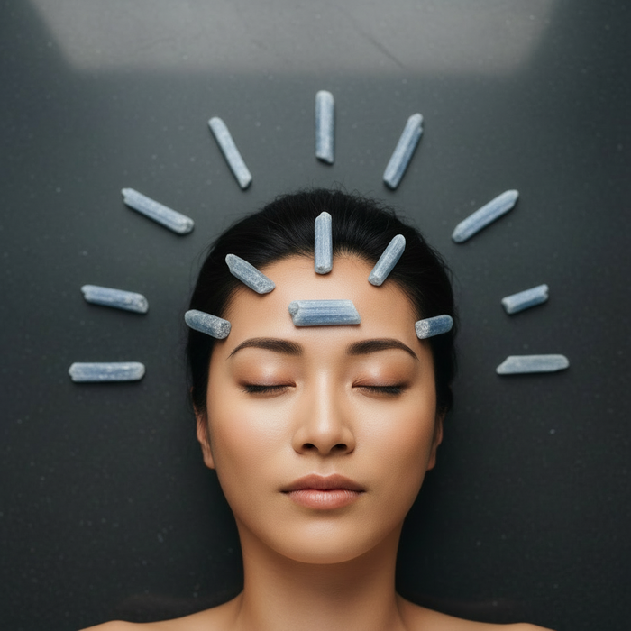 Kyanite Raw Crystal Set Vishnu's Melodic Blue Flutes