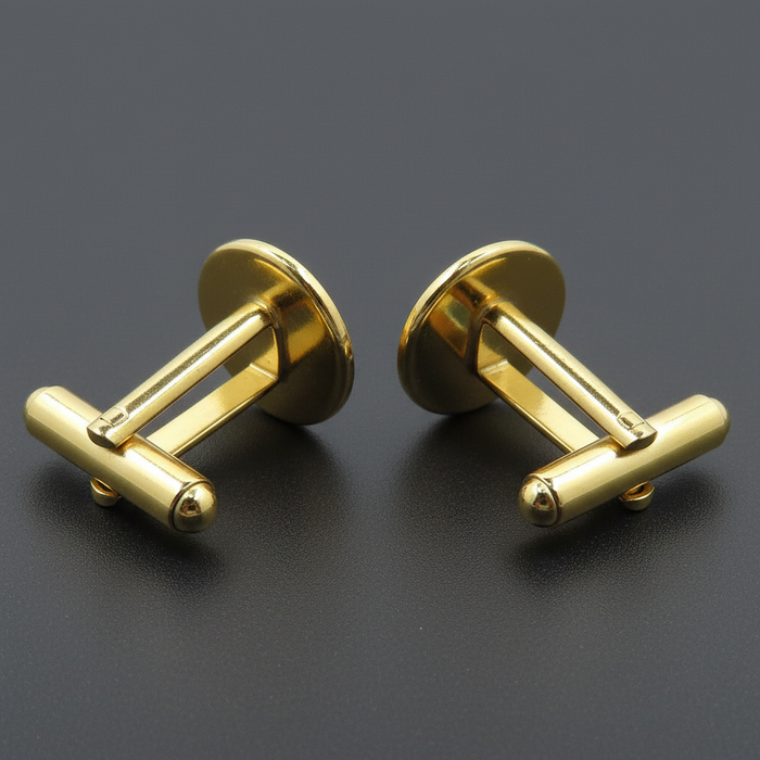 Kyanite Cufflinks Blue Gem in Business Gold