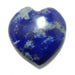 Heart-shaped lapis lazuli stone on a white background