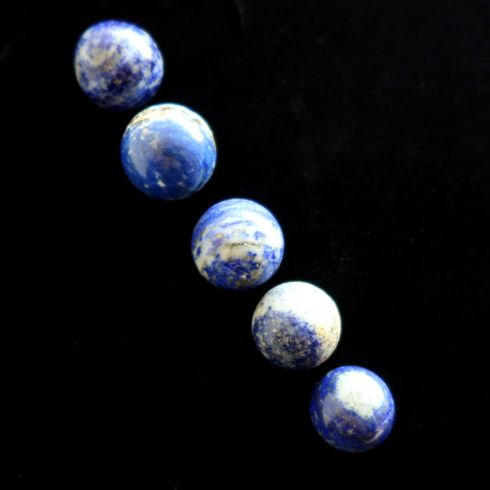Lapis Lazuli Sphere Bundle of 5 Blue Mini Portable Crystal Ball