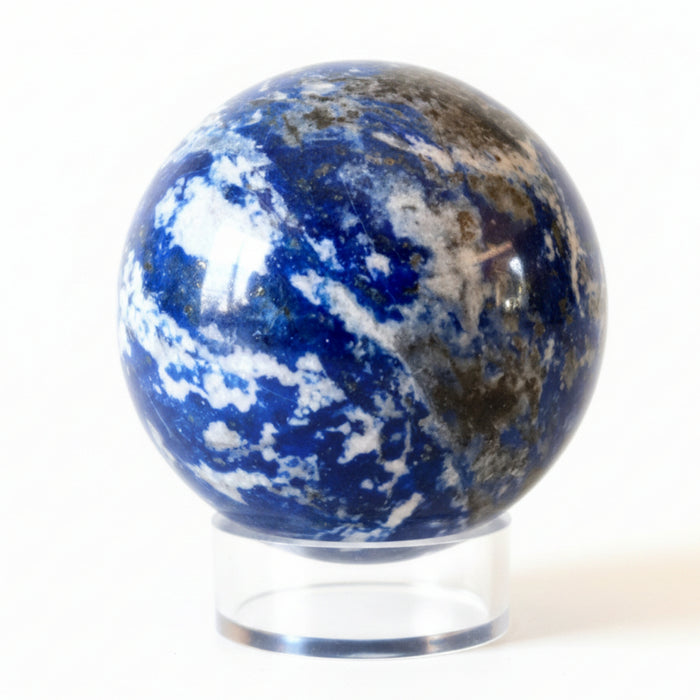 Lapis Lazuli Sphere Blue White Mosaic Crystal Ball