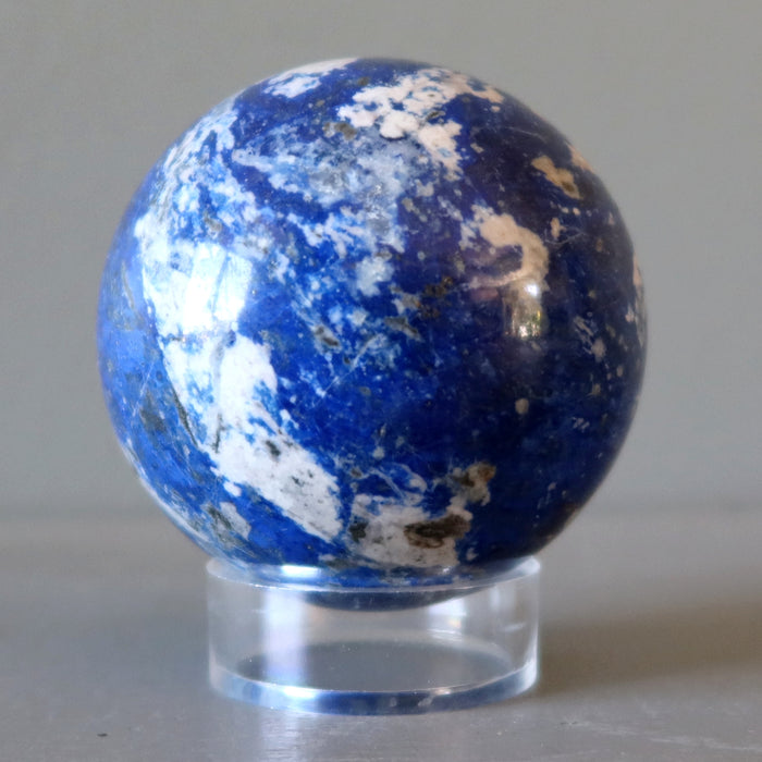 Lapis Lazuli Sphere Blue White Mosaic Crystal Ball