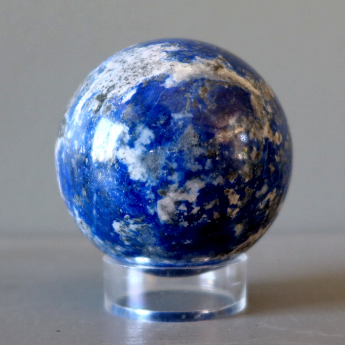 Lapis Lazuli Sphere Blue White Mosaic Crystal Ball