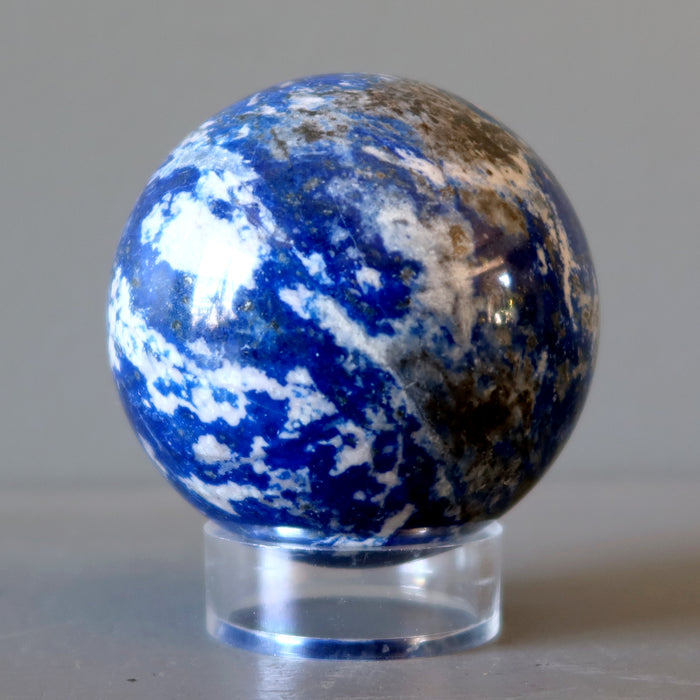Lapis Lazuli Sphere Blue White Mosaic Crystal Ball