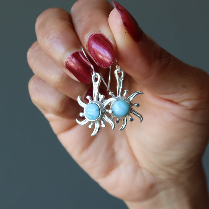 Larimar Earrings Fun in the Sun Gems Sterling Silver