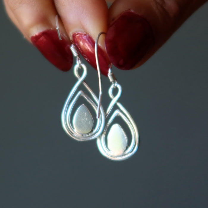 Larimar Earrings Seaside Serenity Drop Sterling Silver