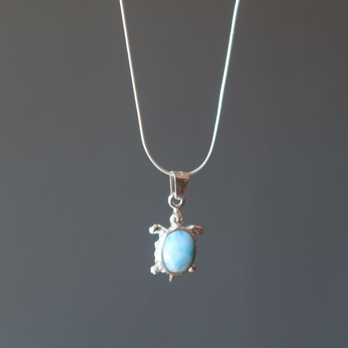 larimar turtle necklace
