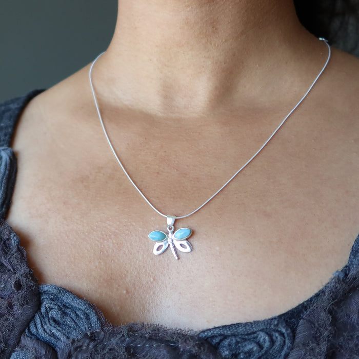 larimar firefly necklace