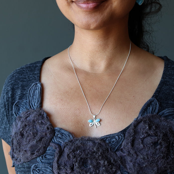 larimar firefly necklace