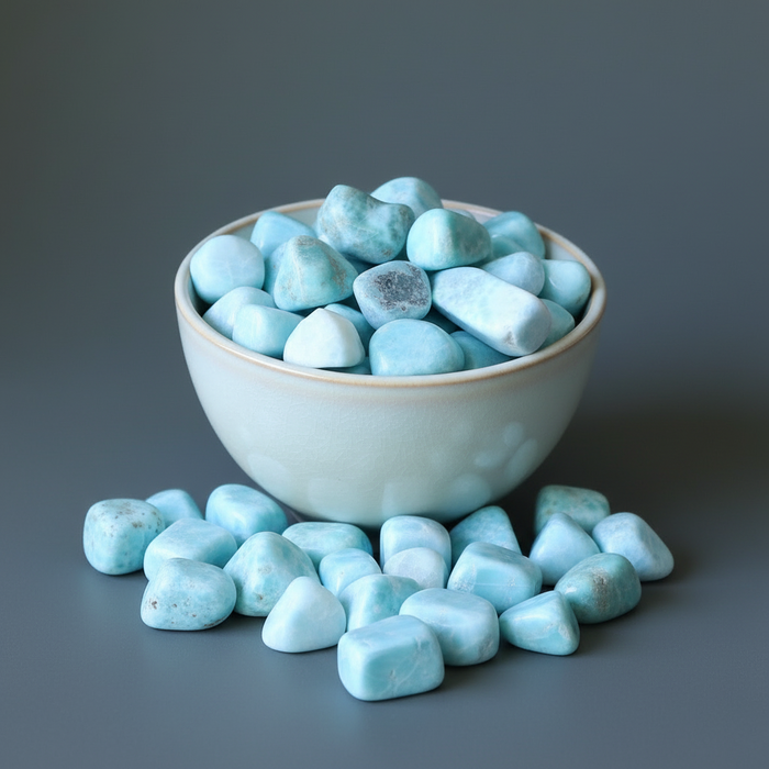 Larimar Tumbled Stone Dolphin Crystal