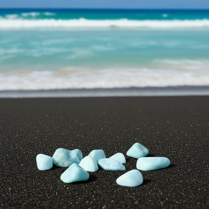 Larimar Tumbled Stone Dolphin Crystal