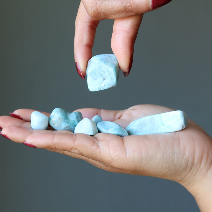 larimar tumbled stones