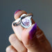 purple lepidolite oval ring