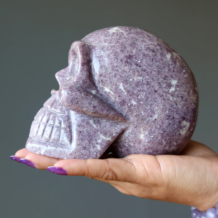 lepidolite skull