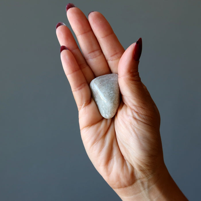 gray violet tumbled stone