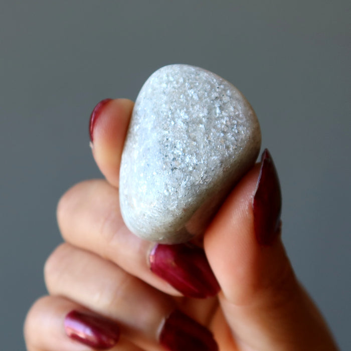 gray violet tumbled stone