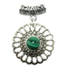 malachite flower pendant