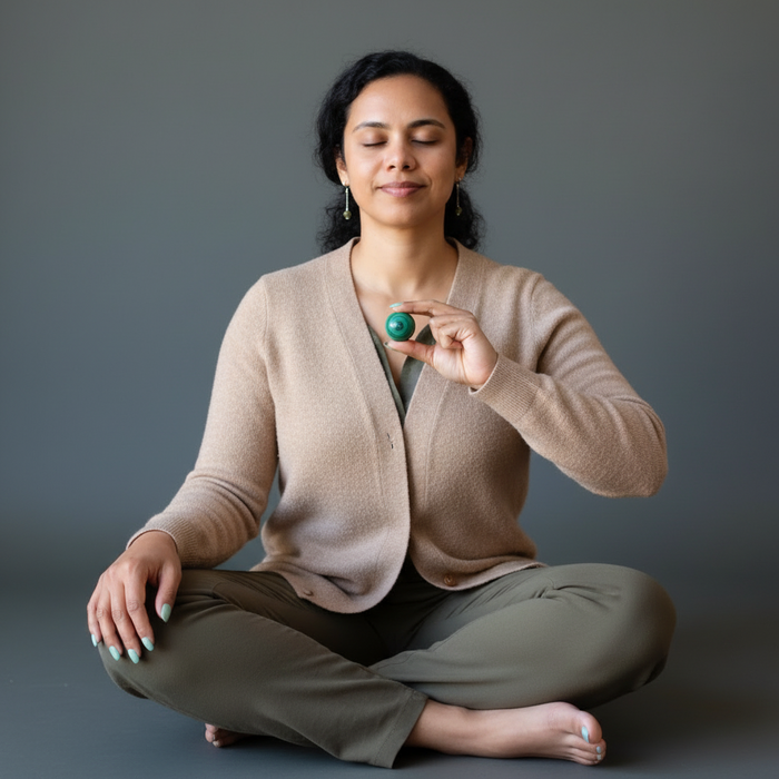 Malachite Sphere Green Bullseye Power Crystal Ball