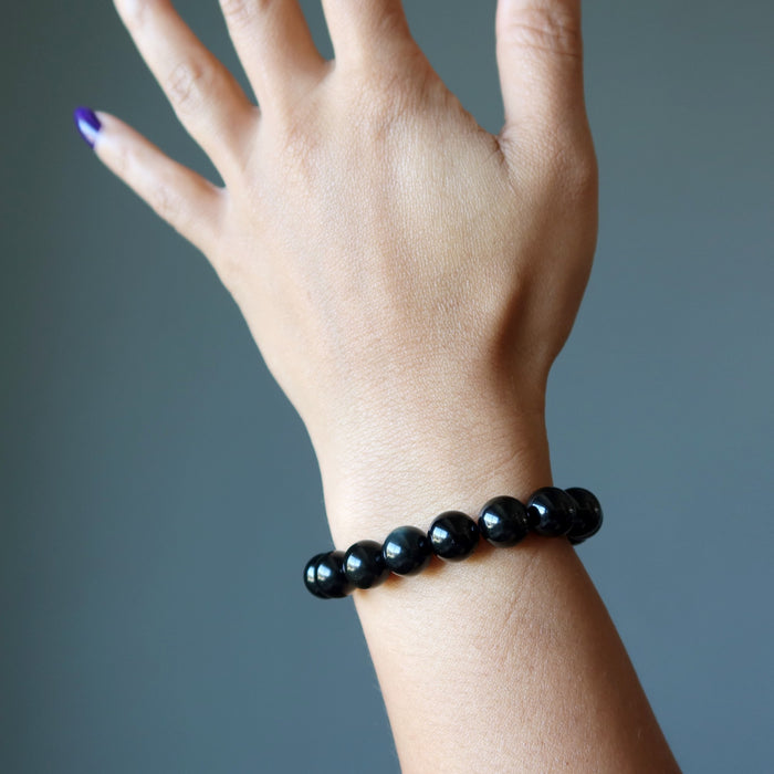 gold sheen obsidian bracelet 