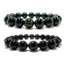 gold sheen obsidian and black tourmaline bracelet set